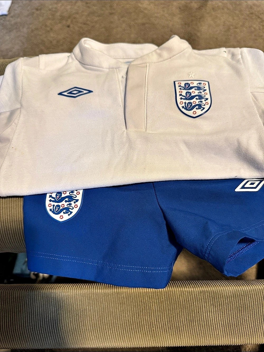 Umbro England National Team Infant Home Kit Blue & White 6-12M